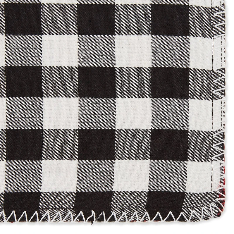 DII® Buffalo Check with Embroidery Placemat Set, 6ct.