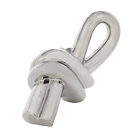 12.75" Silver Ceramic Knot Tabletop Sculpture