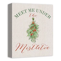 Meet Under Mistletoe 11x14 Canvas Wall Art