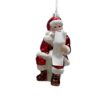 5.25" Santa on Toilet Glass Ornament by Ashland®