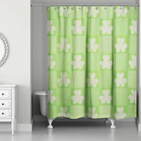 Shamrock Checkered Board 71" x 74" Shower Curtain