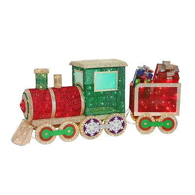 68" Pre-Lit Outdoor Wire Frame Train