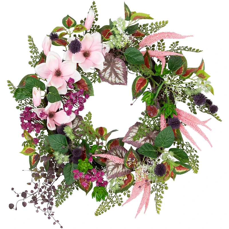 24" Succulent & Fern Wreath