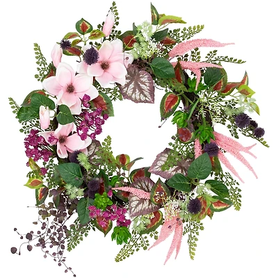 24" Succulent & Fern Wreath