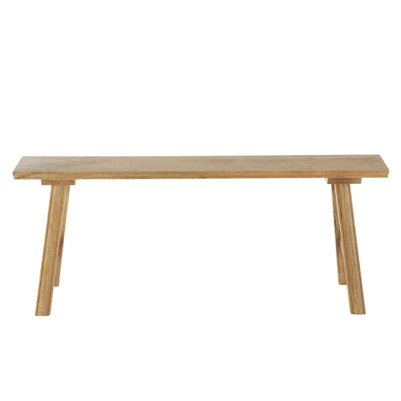 47.25" Brown Mango Wood Handmade Traditional Home Bench