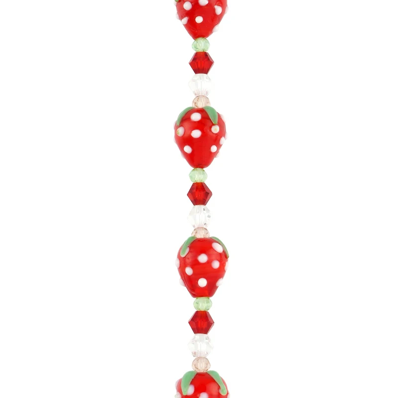 Red Lampwork Glass Strawberry Beads by Bead Landing™