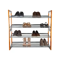Organize It All Wooden Stackable Shoe Rack