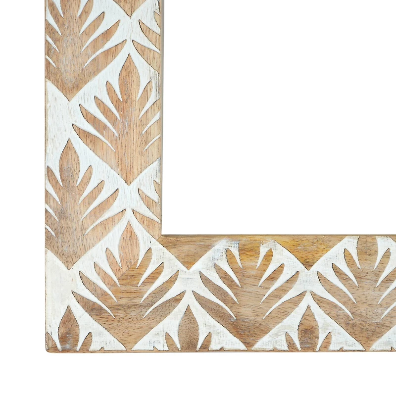 5" x 7" Natural Brown & White Etched Palm Trees Tabletop Frame, Treasured Finds by Ashland®