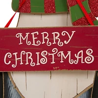 Glitzhome® 16" Wooden Dog Christmas Décor Accent