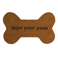 Hello Honey® 29" x 17.5" Wipe Your Paws Natural Coir Bone Doormat