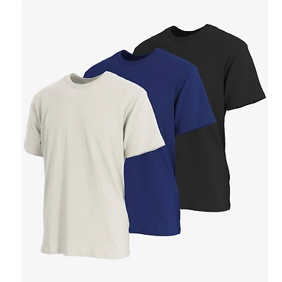 Galaxy by Harvic Men's Short Sleeve Crew Neck Classic T-Shirt 3 Pack