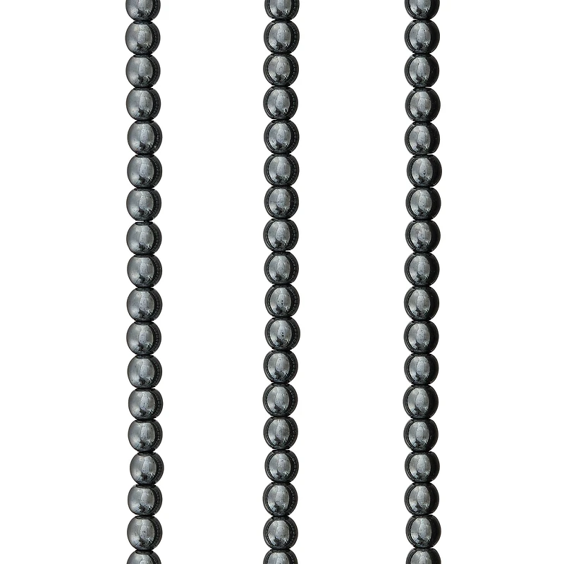 Gray Hematite Round Beads, 4mm by Bead Landing™