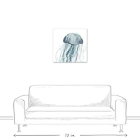 Jellyfish Swimming 24" x 24" Canvas Wall Art