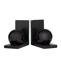 CosmoLiving by Cosmopolitan 6" Metallic Sphere & Marble Bookend Set