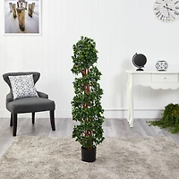 4.5ft. Potted English Ivy Spiral Topiary Tree