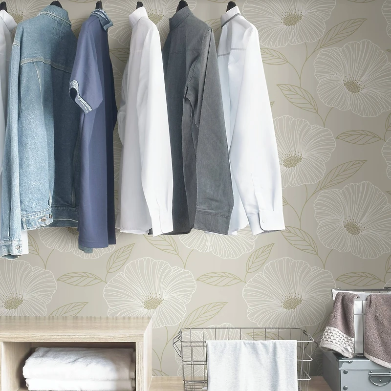 NuWallpaper Dove Floweret Peel & Stick Wallpaper