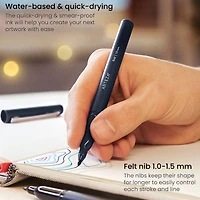 Arteza® Black Bold Tip Classic Felt Pens, 12ct.