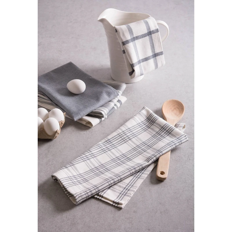 DII® Gray Woven Dishtowels Set