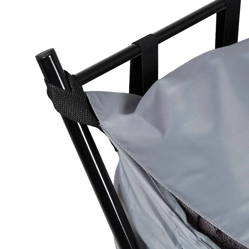 Honey Can Do Black/Gray Double Bounce Back Hamper with Wheels and Lid