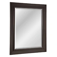 Head West Espresso 28.5" x 34.5" Framed Beveled Accent Vanity Mirror