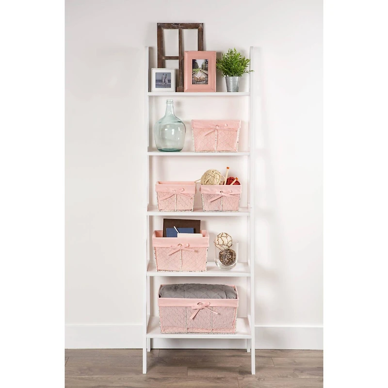 DII® Blush Pink Lined Chicken Wire Basket Set