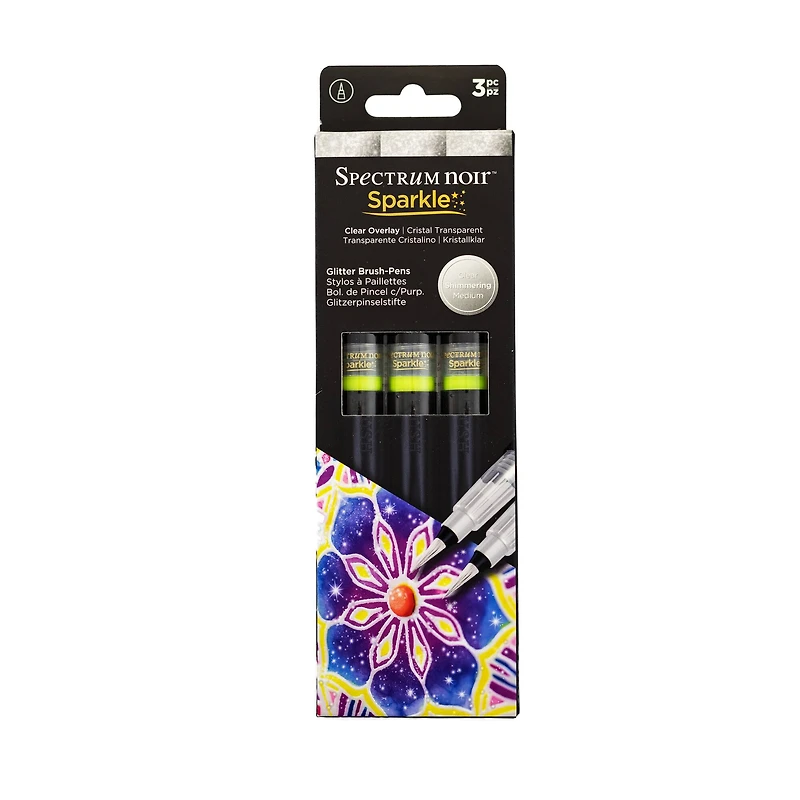 Spectrum Noir™ Sparkle™ Clear Overlay Glitter Brush Pens