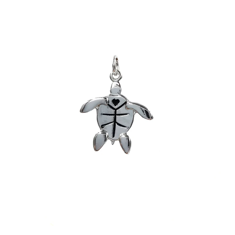 Charmalong™ Antique Silver Plated Turtle Charm by Bead Landing™