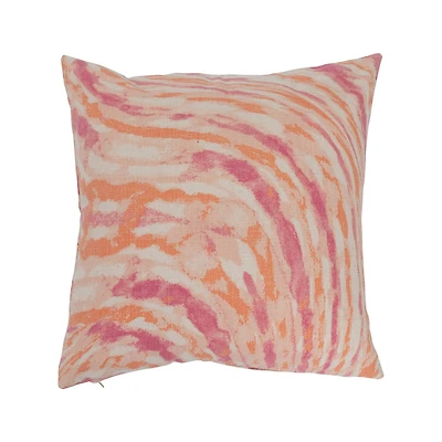 Hello Honey® Pink & White Marble Cotton Slub Throw Pillow