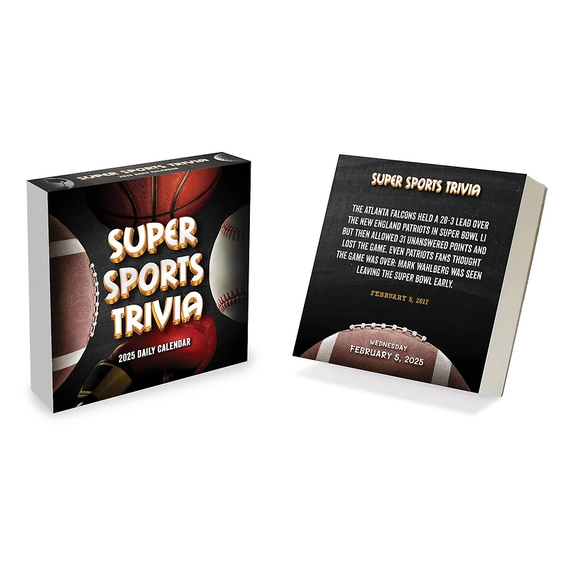 TF Publishing 2025 Sports Facts & Trivia Daily Desktop Calendar
