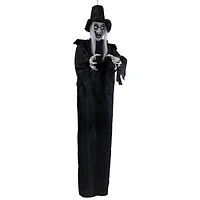6ft. Lit Animated Vampire in Robe & Top Hat Halloween Decoration