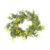 15ct. Warm White LED Pine Garland String Lights on Green Wire by Ashland®