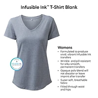 Cricut® Gray Women's Fitted V-Neck T-Shirt Blank