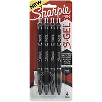 Sharpie® S-Gel™ Fine Point Black Pens, 4ct.