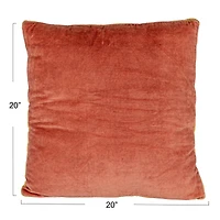 Hello Honey® 20" x 20" Apricot & Mustard Art Deco Velvet Pillow