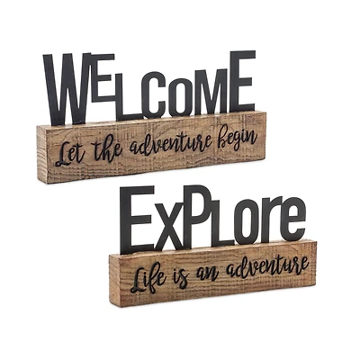 Explore & Welcome Sign Set