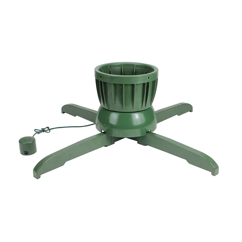 24" Green Musical Rotating Tree Stand for Live Trees