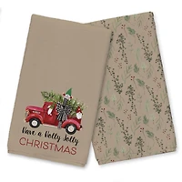 Holly Jolly Christmas Tea Towel Set