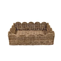Scallop Rattan Tray by Ashland