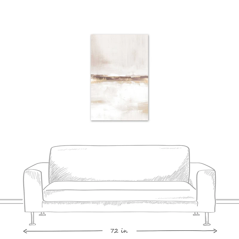 Golden Brown Horizon 24" x 36" Canvas Wall Art