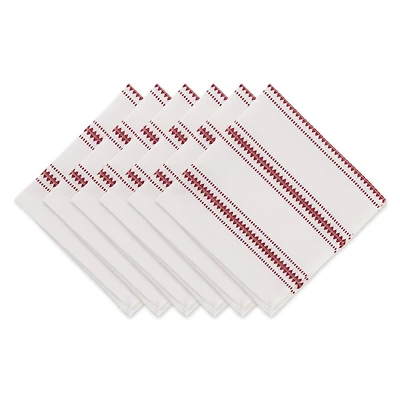 DII® Barn Red Zig Dobby Stripe Cloth Dinner Napkins, 6ct.