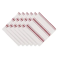 DII® Barn Red Zig Dobby Stripe Cloth Dinner Napkins, 6ct.
