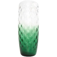 20" Green Ombre Handmade Glass Vase