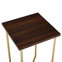Walker Edison Luxe Modern Glam Square Side Table