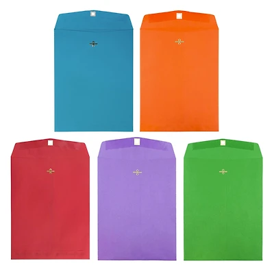 JAM Paper 10" x 13" Assorted Open End Catalog Envelopes with Clasp, 50ct.