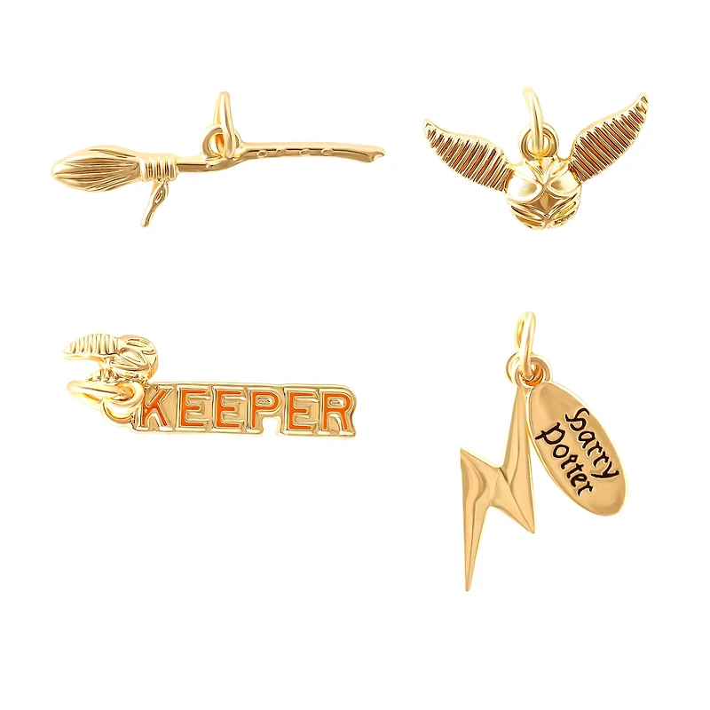 Harry Potter Gold Quidditch Charm Set