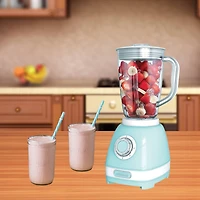 Brentwood 2 Speed Retro Blender with 50oz. Plastic Jar