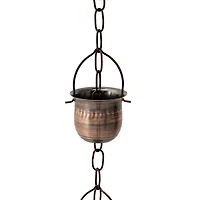 Glitzhome® 8.5ft. Copper Cup Shaped Rain Chain