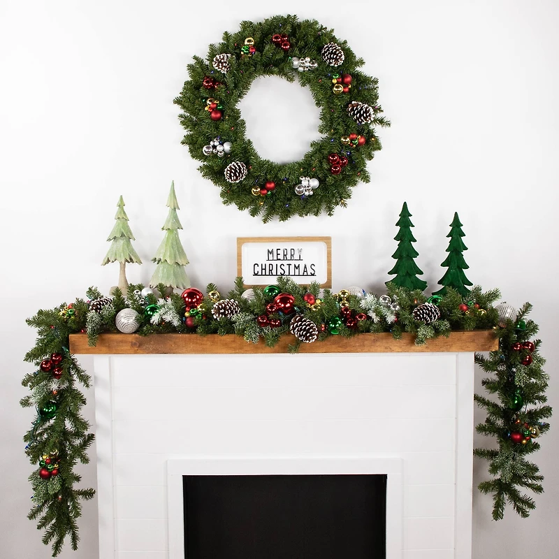 30" LED Canadian Pine Artificial Christmas Wreath
