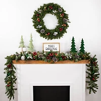 30" LED Canadian Pine Artificial Christmas Wreath