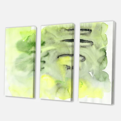 Designart - Abstract Pond of Green and Yellow